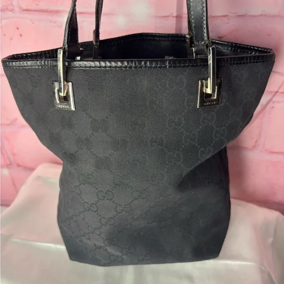 Gucci Black Monogram Tote - Picture 3 of 11